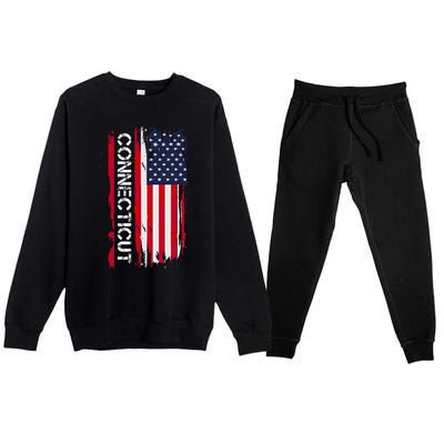 Connecticut America Premium Crewneck Sweatsuit Set