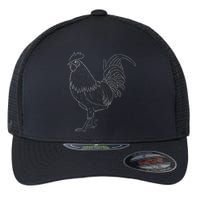 Chicken Art Colorful Rooster Funny Fowl Lovers Outfit Flexfit Unipanel Trucker Cap