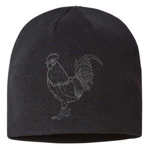 Chicken Art Colorful Rooster Funny Fowl Lovers Outfit Sustainable Beanie