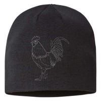 Chicken Art Colorful Rooster Funny Fowl Lovers Outfit Sustainable Beanie