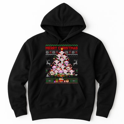 Cute Axolotl Christmas Tree Ugly Sweater   Hoodie