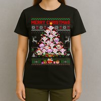 Cute Axolotl Christmas Tree Ugly Sweater   T-Shirt