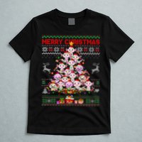 Cute Axolotl Christmas Tree Ugly Sweater   T-Shirt