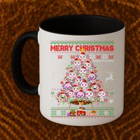 Cute Axolotl Christmas Tree Ugly Sweater   Mug