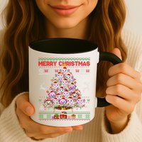 Cute Axolotl Christmas Tree Ugly Sweater   Mug