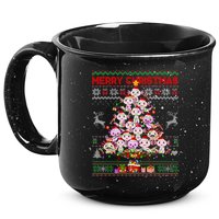Cute Axolotl Christmas Tree Ugly Sweater   15oz Campfire Ceramic Mug