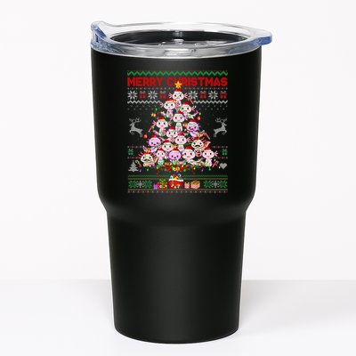 Cute Axolotl Christmas Tree Ugly Sweater   Tumbler