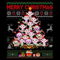 Cute Axolotl Christmas Tree Ugly Sweater   Toddler T-Shirt