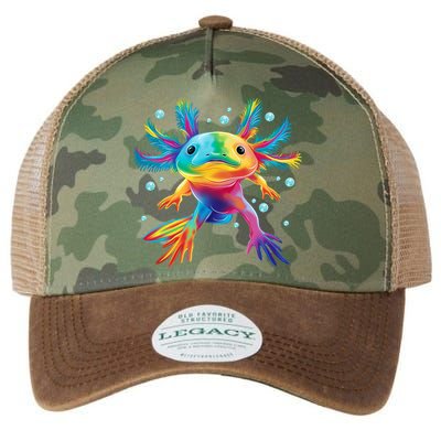 Cute Axolotl Colorful Axolotl Art Legacy Tie Dye Trucker Hat