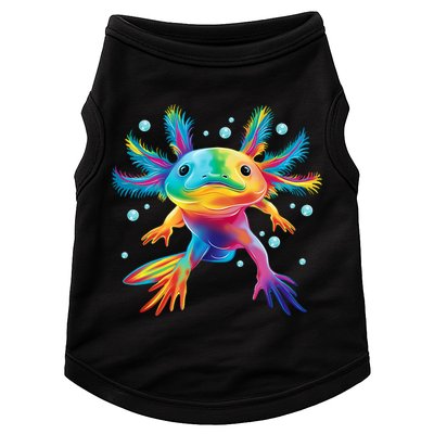 Cute Axolotl Colorful Axolotl Art Doggie Tank