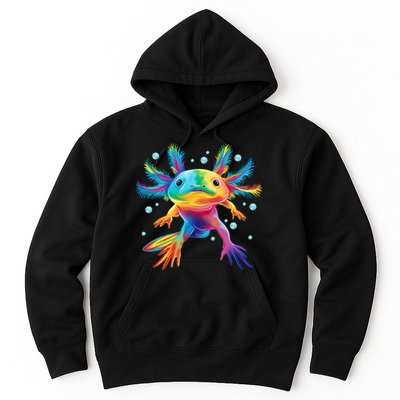 Cute Axolotl Colorful Axolotl Art Hoodie