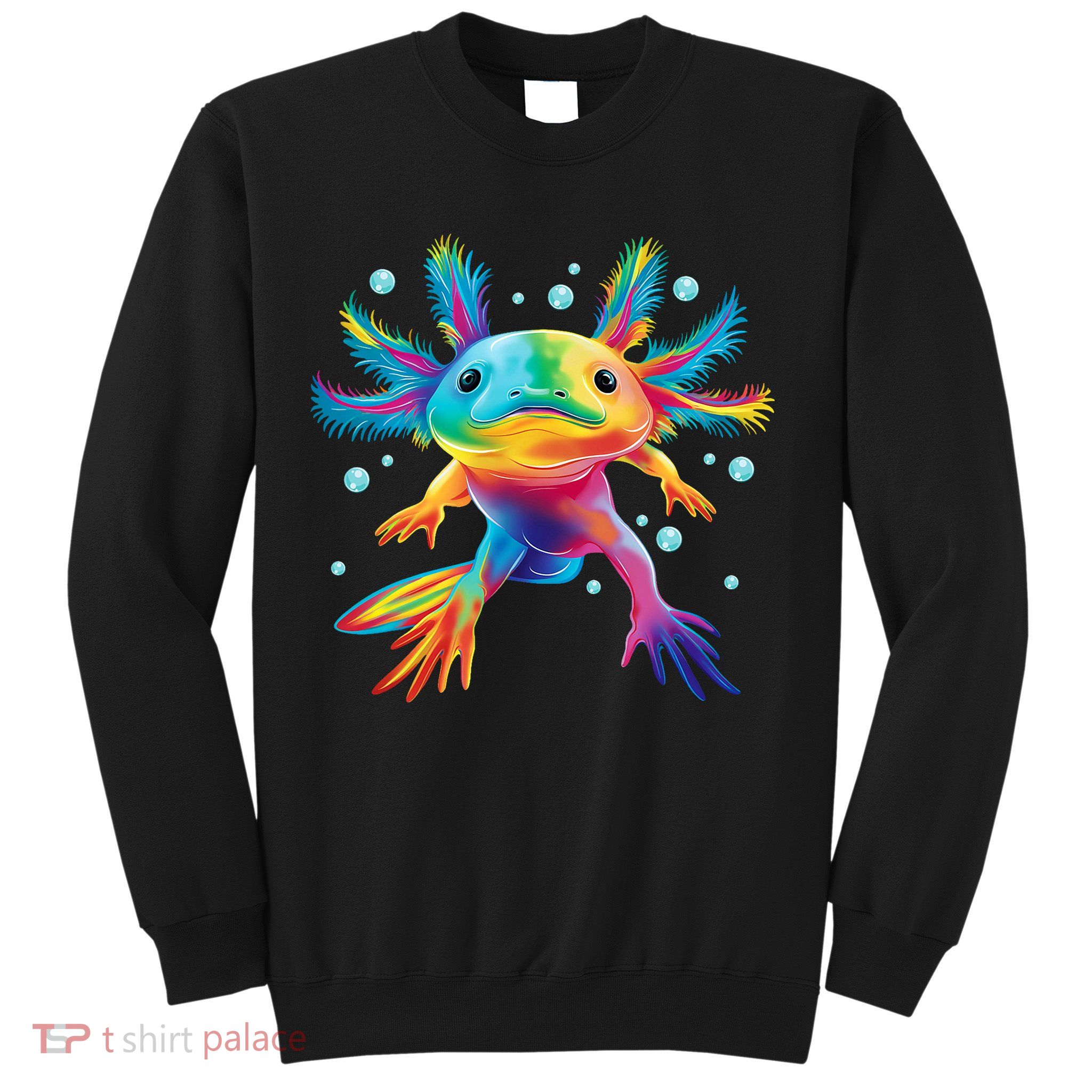 Cute Axolotl Colorful Axolotl Art Sweatshirt