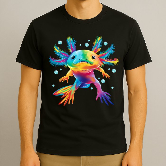 Cute Axolotl Colorful Axolotl Art T-Shirt