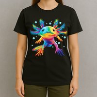 Cute Axolotl Colorful Axolotl Art T-Shirt