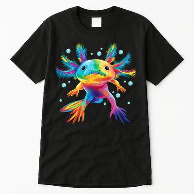 Cute Axolotl Colorful Axolotl Art Tall T-Shirt