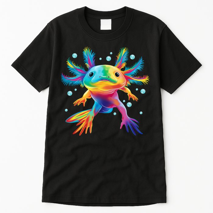 Cute Axolotl Colorful Axolotl Art Tall T-Shirt