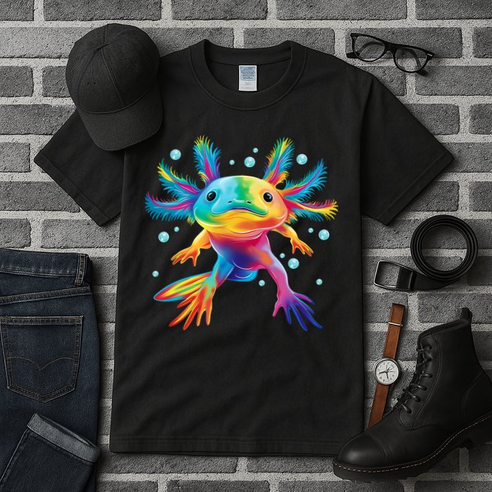 Cute Axolotl Colorful Axolotl Art Tall T-Shirt