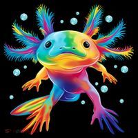 Cute Axolotl Colorful Axolotl Art Mug