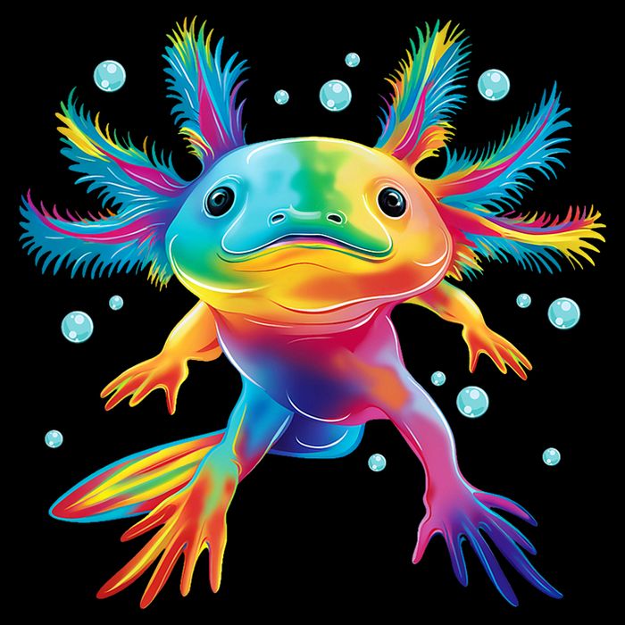 Cute Axolotl Colorful Axolotl Art Poster