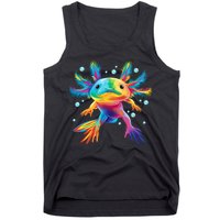Cute Axolotl Colorful Axolotl Art Tank Top