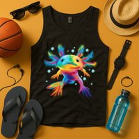 Cute Axolotl Colorful Axolotl Art Tank Top