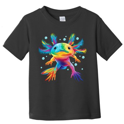 Cute Axolotl Colorful Axolotl Art Toddler T-Shirt