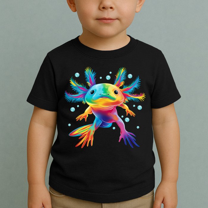 Cute Axolotl Colorful Axolotl Art Toddler T-Shirt