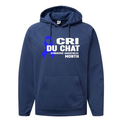 Cdc Awareness Cri Du Chat Syndrome Awareness Month Performance Fleece Hoodie