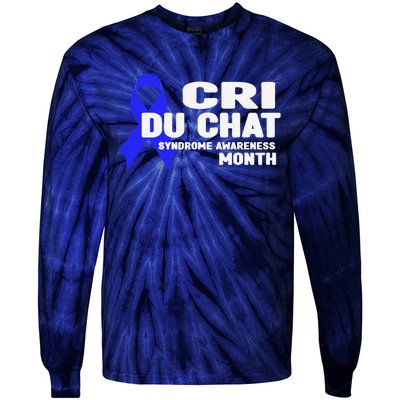 Cdc Awareness Cri Du Chat Syndrome Awareness Month Tie-Dye Long Sleeve Shirt