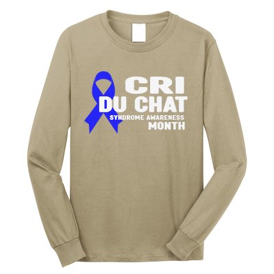 Cdc Awareness Cri Du Chat Syndrome Awareness Month Long Sleeve Shirt