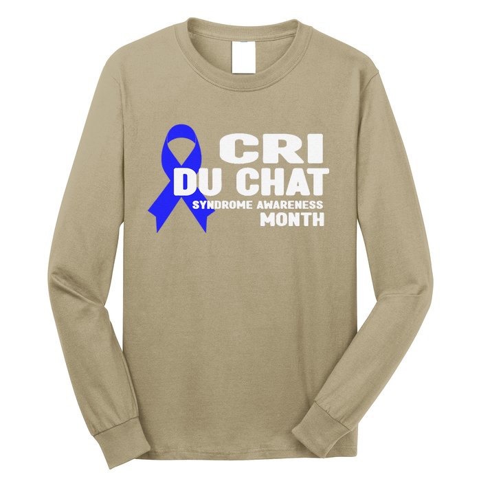 Cdc Awareness Cri Du Chat Syndrome Awareness Month Long Sleeve Shirt