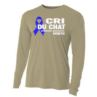 Cdc Awareness Cri Du Chat Syndrome Awareness Month Cooling Performance Long Sleeve Crew