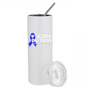 Cdc Awareness Cri Du Chat Syndrome Awareness Month Stainless Steel Tumbler