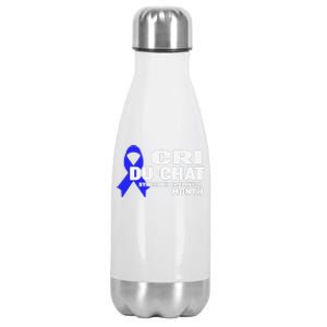 Cdc Awareness Cri Du Chat Syndrome Awareness Month Stainless Steel Insulated Water Bottle