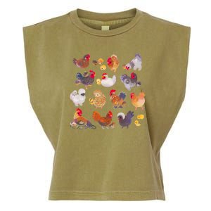 Chicken And Chick Pastel Garment-Dyed Women's Muscle Tee