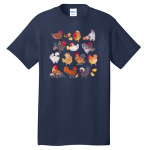 Chicken And Chick Pastel Tall T-Shirt