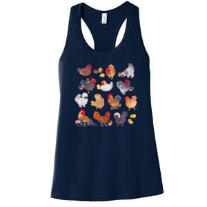 Chicken And Chick Pastel Women's Racerback Tank