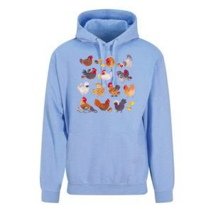 Chicken And Chick Pastel Unisex Surf Hoodie