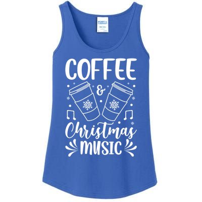 Coffee And Christmas Music Xmas Carols Fan Coffee Er Gift Ladies Essential Tank