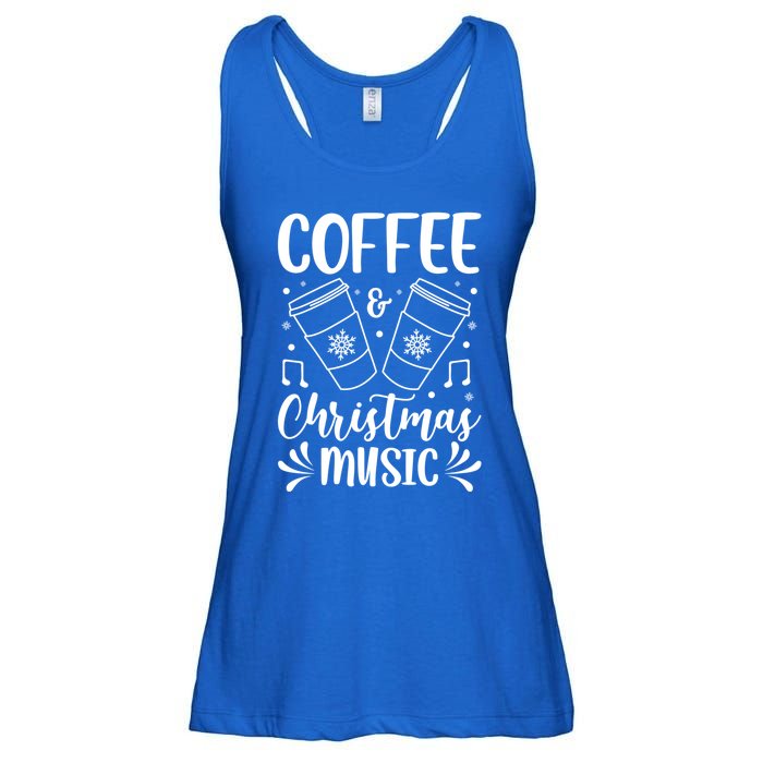 Coffee And Christmas Music Xmas Carols Fan Coffee Er Gift Ladies Essential Flowy Tank