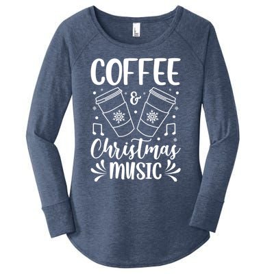 Coffee And Christmas Music Xmas Carols Fan Coffee Er Gift Women's Perfect Tri Tunic Long Sleeve Shirt