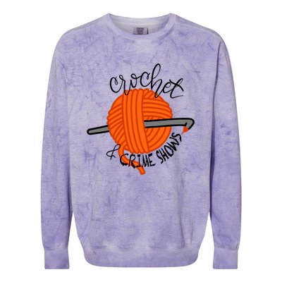 Crochet And Crime Shows Colorblast Crewneck Sweatshirt