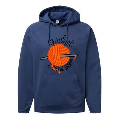 Crochet And Crime Shows Performance Fleece Hoodie