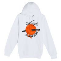 Crochet And Crime Shows Premium Pullover Hoodie