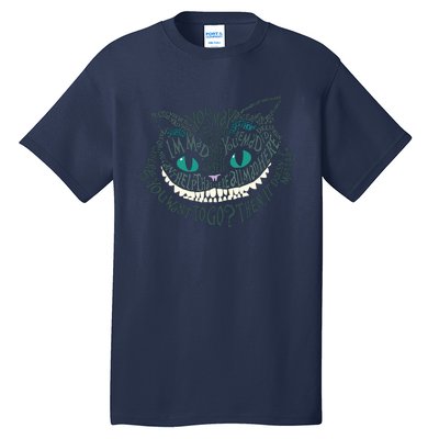 Cheshire Alice Cat We're All Mad Here Wonderland Tall T-Shirt