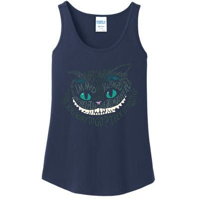 Cheshire Alice Cat We're All Mad Here Wonderland Ladies Essential Tank