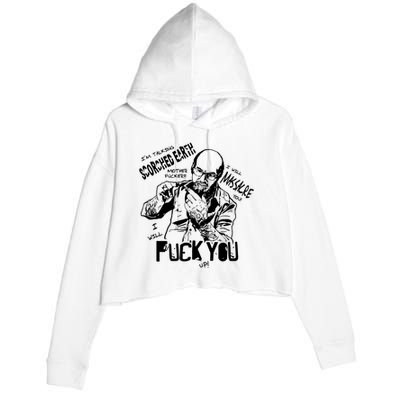 Crazy Angry Crop Fleece Hoodie