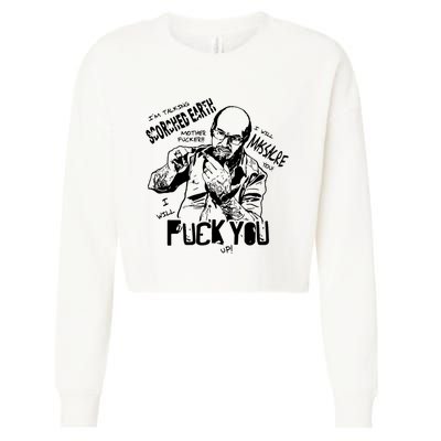 Crazy Angry Cropped Pullover Crew