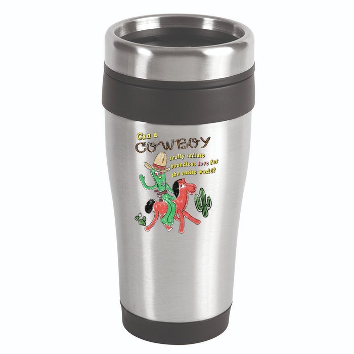 Can A Cowboy Really Radiate Boundless Love For The Entire World 16oz Travel Tumbler
