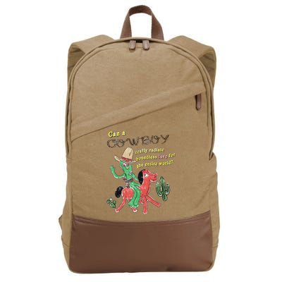 Can A Cowboy Really Radiate Boundless Love For The Entire World Cotton Canvas Backpack